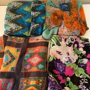 Lot of 4 Infinity Scarves